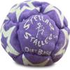 DIRTBAG All Star Footbag 3 Pack with Pouch, 100% Handmade, Premium Quality, Bright Vivid Colors, Signature Carry Bag - Purple/Black view 4
