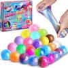 Big 25 Variety Slime Balls Party Favors for Kids, FunKidz 5.5cm Ball Size Bulk Premade Slime Pack Toys for Boys Girls 6-12 with Galaxy, Butter, Cloud, Unicorn, Mermaid, Glow, Clear Slimes view 1