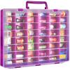 FULLCASE Case Compatible with 5 Surprise for Mini Brands Toys Series 1 2 3 4 Mystery Capsule Real Miniature Collectible Kit Storage for Littles, for Mini Mart Collection Organizer(Box Only) Purple view 1