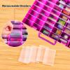 FULLCASE Case Compatible with 5 Surprise for Mini Brands Toys Series 1 2 3 4 Mystery Capsule Real Miniature Collectible Kit Storage for Littles, for Mini Mart Collection Organizer(Box Only) Purple view 4