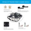 Swaytail Professional TS300 Shock Absorption Robot Tank Chassis with Suspension Supporting Holder for Arduino Raspberry Pie, RC Tracked Model with 2pcs DC Encoder Motor for Monitor STEAM Teaching view 3