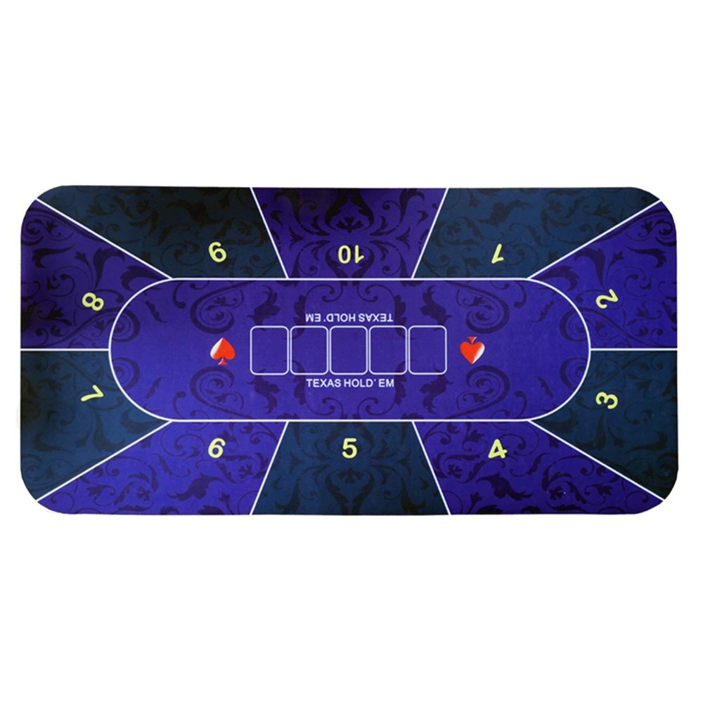 YANGLIYU Game Poker Table mat Portable Poker Table Top 1.20.6m Hold'em Texas Poker Mat Black Jack Baccarat Dice Durable Rubber Home Gaming Desk Pad (Color : LUE Purple)