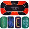 YANGLIYU Game Poker Table mat Portable Poker Table Top 1.20.6m Hold'em Texas Poker Mat Black Jack Baccarat Dice Durable Rubber Home Gaming Desk Pad (Color : LUE Purple) view 2