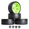 Hobbyfire 12mm Hex RC Drift Car Wheels and Hard Slick Tires for 1/10 Scale Traxxas HSP Redcat Tamiya HPI Kyosho On-Road Drifting Car, Set of 4 view 1