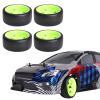 Hobbyfire 12mm Hex RC Drift Car Wheels and Hard Slick Tires for 1/10 Scale Traxxas HSP Redcat Tamiya HPI Kyosho On-Road Drifting Car, Set of 4 view 4