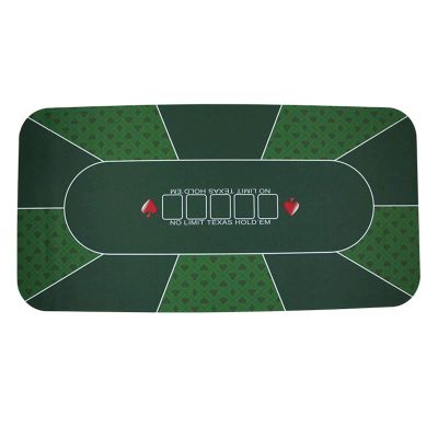 YANGLIYU Game Poker Table mat Portable Poker Table Top 1.20.6m Hold'em Texas Poker Mat Black Jack Baccarat Dice Durable Rubber Home Gaming Desk Pad (Color : Dark Green)