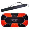 YANGLIYU Game Poker Table mat Portable Poker Table Top 1.20.6m Hold'em Texas Poker Mat Black Jack Baccarat Dice Durable Rubber Home Gaming Desk Pad (Color : RED) view 1