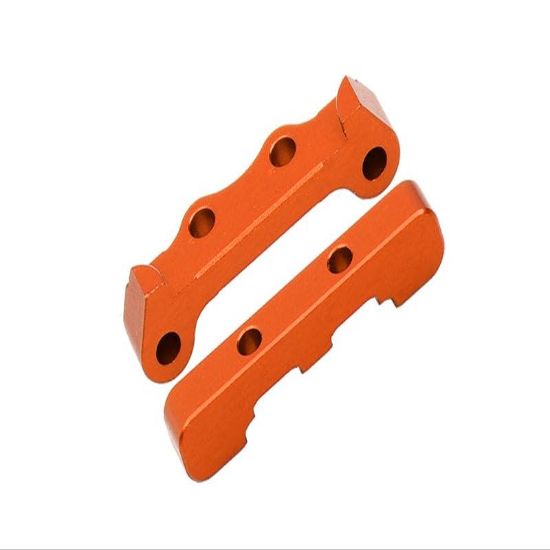 GPM For Losi 1/18 Mini-T 2.0 2WD Stadium Truck Upgrade Parts Aluminum Rear Lower Suspension Arm Mount - 2Pc Set Orange