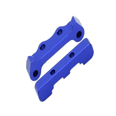 GPM For Losi 1/18 Mini-T 2.0 2WD Stadium Truck Upgrade Parts Aluminum Rear Lower Suspension Arm Mount - 2Pc Set Blue