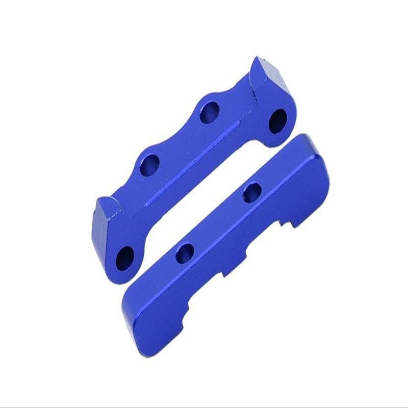 GPM For Losi 1/18 Mini-T 2.0 2WD Stadium Truck Upgrade Parts Aluminum Rear Lower Suspension Arm Mount - 2Pc Set Blue