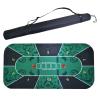 YANGLIYU Game Poker Table mat Portable Poker Table Top 1.20.6m Hold'em Texas Poker Mat Black Jack Baccarat Dice Durable Rubber Home Gaming Desk Pad (Color : Green Flower Pattern) view 1