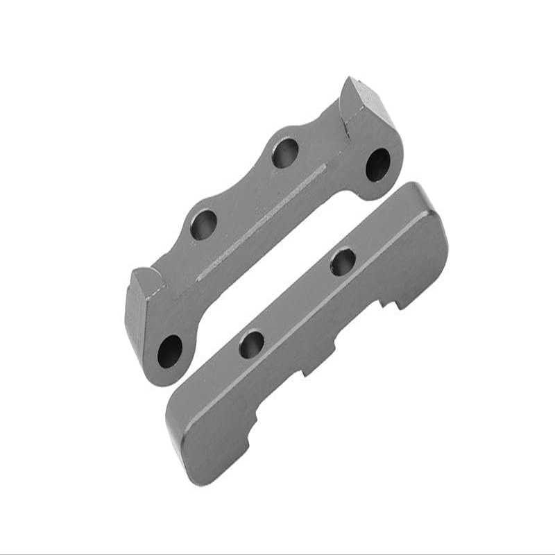 GPM For Losi 1/18 Mini-T 2.0 2WD Stadium Truck Upgrade Parts Aluminum Rear Lower Suspension Arm Mount - 2Pc Set Gray Silver
