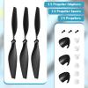 Zhanmai 3 Sets Spare Rc Plane Propellers Rc Airplane Carbon Fiber Nose Cone Compatible with Tr-c285g Plane and Tr-c385 4 Channel Remote Control Airplane with Propeller Savers and Adapters view 3