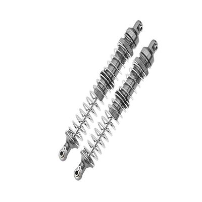 Axial 1/10 RBX10 Ryft 4WD Rock Bouncer AXI03005 Upgrade Parts Aluminum Front Spring Dampers (130mm) - 2Pc Set Gray Silver