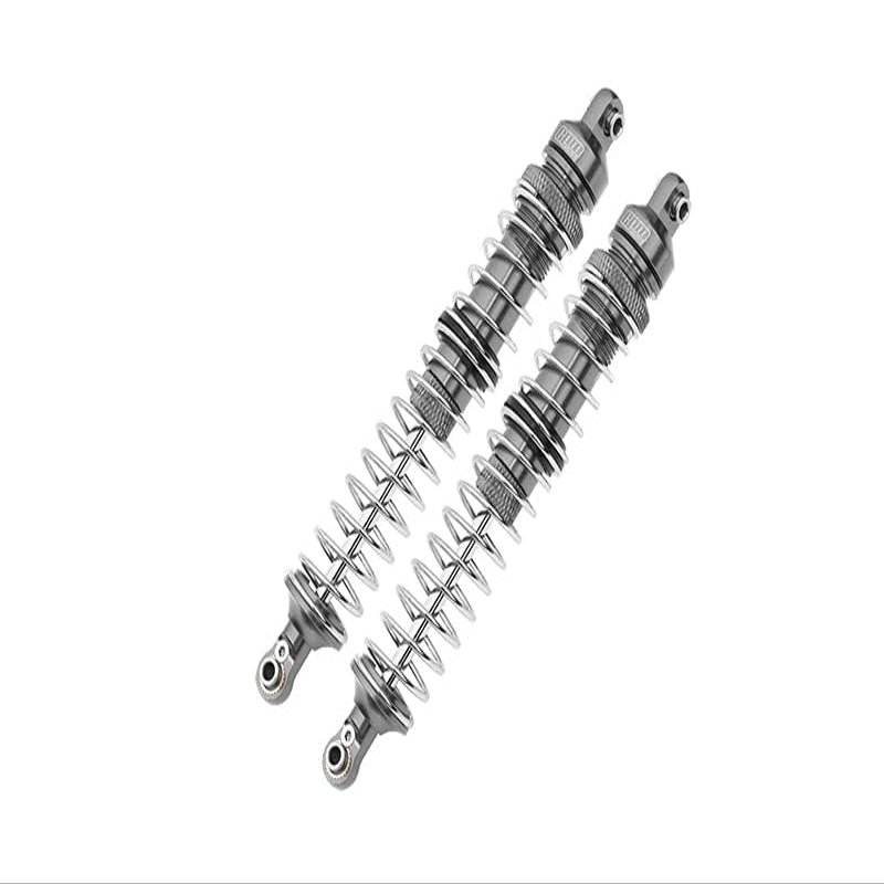Axial 1/10 RBX10 Ryft 4WD Rock Bouncer AXI03005 Upgrade Parts Aluminum Front Spring Dampers (130mm) - 2Pc Set Gray Silver