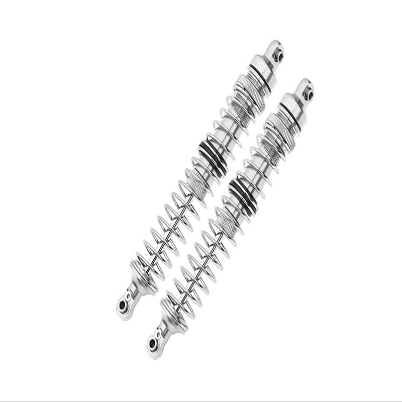 Axial 1/10 RBX10 Ryft 4WD Rock Bouncer AXI03005 Upgrade Parts Aluminum Front Spring Dampers (130mm) - 2Pc Set Silver