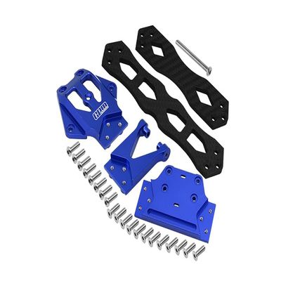 GPM For Losi 1/10 Lasernut U4 Tenacity LOS03028 Upgrade Parts Aluminum Alloy + Carbon Fiber Sub Chassis - 32Pc Set Blue