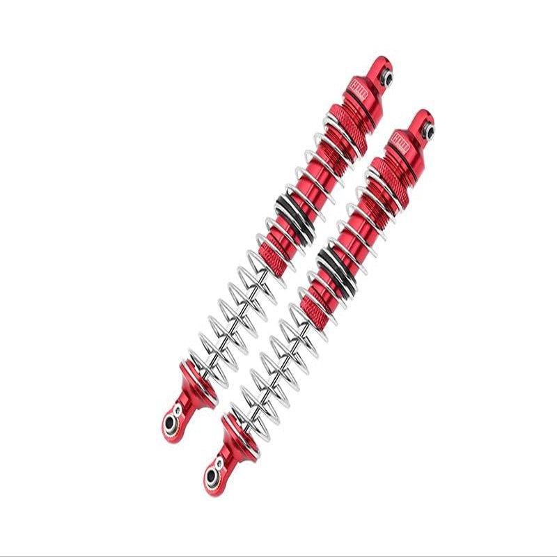 Axial 1/10 RBX10 Ryft 4WD Rock Bouncer AXI03005 Upgrade Parts Aluminum Front Spring Dampers (130mm) - 2Pc Set Red