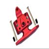 GPM For Losi 1/18 Mini-T 2.0 2WD Stadium Truck Upgrade Parts Aluminum Front Bumper with D-Rings + Aluminum Front Skid Plate - 5Pc Set Red view 1