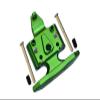 GPM For Losi 1/18 Mini-T 2.0 2WD Stadium Truck Upgrade Parts Aluminum Front Bumper with D-Rings + Aluminum Front Skid Plate - 5Pc Set Green view 1