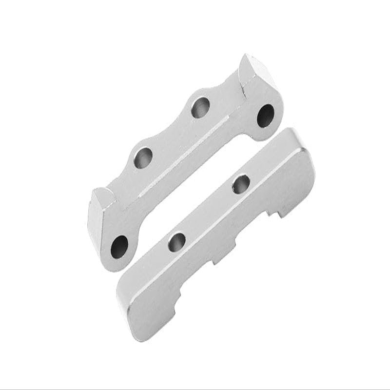 GPM For Losi 1/18 Mini-T 2.0 2WD Stadium Truck Upgrade Parts Aluminum Rear Lower Suspension Arm Mount - 2Pc Set Silver