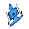 GPM For Losi 1/18 Mini-T 2.0 2WD Stadium Truck Upgrade Parts Aluminum Front Bumper with D-Rings + Aluminum Front Skid Plate - 5Pc Set Blue view 1