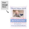 Personalized Baby Blanket with Birth Information for Girls and Boys Customized Photo Blanket Customized Newborns Picture Gift for New Born Baby New Dad Mom view 2