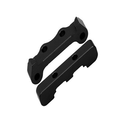 GPM For Losi 1/18 Mini-T 2.0 2WD Stadium Truck Upgrade Parts Aluminum Rear Lower Suspension Arm Mount - 2Pc Set Black