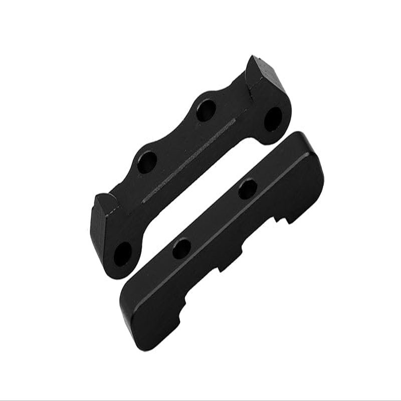 GPM For Losi 1/18 Mini-T 2.0 2WD Stadium Truck Upgrade Parts Aluminum Rear Lower Suspension Arm Mount - 2Pc Set Black