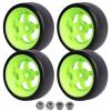 CrazayHobby RC Drift Wheels and Tires Hard Plastic Slick Tires 12mm Hex for 1/10 Traxxas 4Tec 2.0 3.0 Tamiya TT01 TT02 HPI HSP MsST On-Road Car view 1