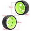 CrazayHobby RC Drift Wheels and Tires Hard Plastic Slick Tires 12mm Hex for 1/10 Traxxas 4Tec 2.0 3.0 Tamiya TT01 TT02 HPI HSP MsST On-Road Car view 2