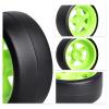 CrazayHobby RC Drift Wheels and Tires Hard Plastic Slick Tires 12mm Hex for 1/10 Traxxas 4Tec 2.0 3.0 Tamiya TT01 TT02 HPI HSP MsST On-Road Car view 3