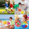 Ynanimery Balls for Toddlers, Toy Balls for Kids, Set of 8 Sport Toys with Pump/Beach Ball/Soccer/Basketball/Tennis/Football/Massage Ball/Rugby/PlaygroundBalls for Indoor Outdoor Party Games view 4