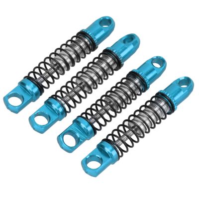 Metal Front and Rear Shock Absorbers, 4-Piece Blue Damper Set Compatible with D12 1/10 RC Car, Upgrade Parts