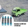 Metal Front and Rear Shock Absorbers, 4-Piece Blue Damper Set Compatible with D12 1/10 RC Car, Upgrade Parts view 3