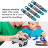 Metal Front and Rear Shock Absorbers, 4-Piece Blue Damper Set Compatible with D12 1/10 RC Car, Upgrade Parts view 4