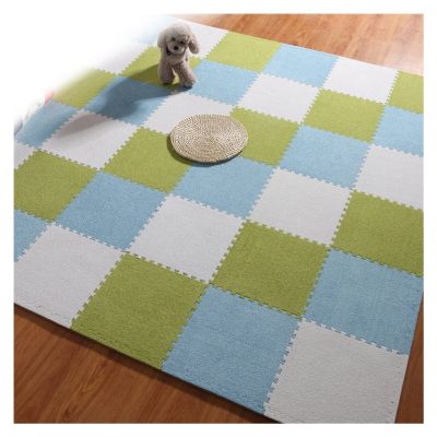 AYLYHD Foam Play Mat Tiles Home Bedroom Interlocking Carpet Tiles Living Room Thicken Soundproof Mat Soft Play Area for Kids and Children's Room Suede Foam Carpet (Color : G, Size : 30x30x1cm-54pcs)