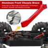 AllinRC Aluminum Front Chassis Brace for 1/8 Arrma Kraton 6S Notorious 6S Typhon 6S (Red) view 3