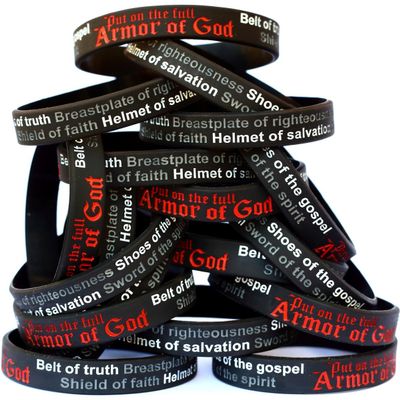 SayitBands 30 Armor of God Wristband Bracelets Ephesians 6:10-18