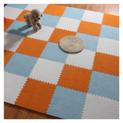 AYLYHD Foam Play Mat Tiles Home Bedroom Interlocking Carpet Tiles Living Room Thicken Soundproof Mat Soft Play Area for Kids and Children's Room Suede Foam Carpet (Color : E, Size : 30x30x1cm-54pcs)