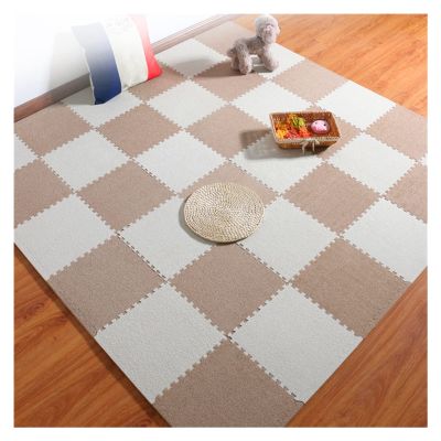 AYLYHD Foam Play Mat Tiles Home Bedroom Interlocking Carpet Tiles Living Room Thicken Soundproof Mat Soft Play Area for Kids and Children's Room Suede Foam Carpet (Color : D, Size : 30x30x1cm-54pcs)