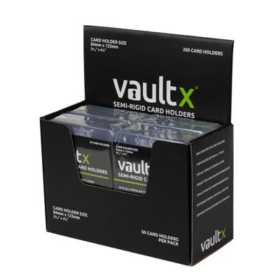 Vault X Semi-Rigid Trading Card Holders (200 Pack), Hard Sleeves for TCG and Sports Card Grading Submissions, Card Protectors
