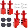 AllinRC Aluminum Body Post Mounts & Body Post Set w/Body Clips Washers for Arrma Notorious 6S BLX, Front & Rear (Red) view 1
