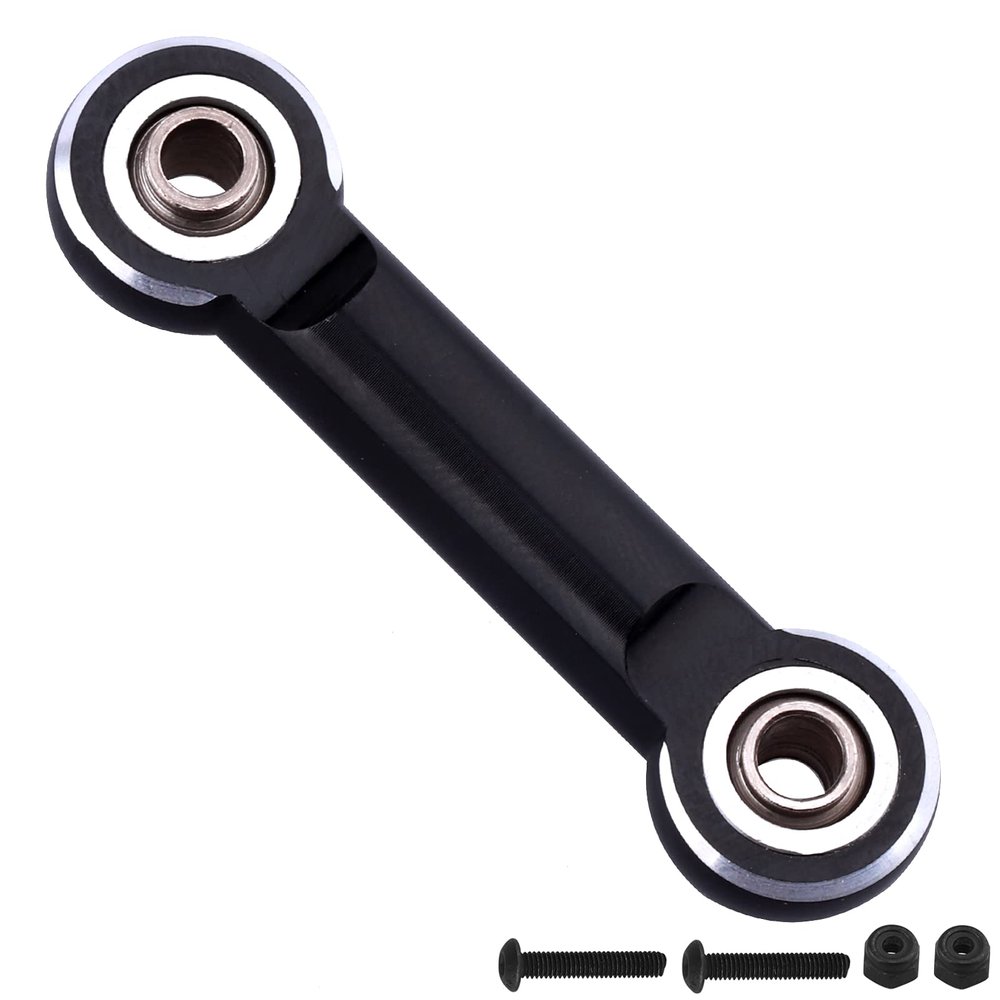 AllinRC Aluminum Servo Steering Rod Tie Links for 6S Arrma Kraton Notorious Mojave Infraction Felony BLX (Black)