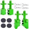 AllinRC Aluminum Body Post Mounts & Body Post Set w/Body Clips Washers for Arrma Notorious 6S BLX, Front & Rear (Green) view 1