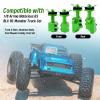 AllinRC Aluminum Body Post Mounts & Body Post Set w/Body Clips Washers for Arrma Notorious 6S BLX, Front & Rear (Green) view 2