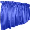 Zen Creative Designs Solid Shiny Satin Window Valance Home Dcor Bedroom Nursery Kitchen Window (58" Wide x 16" Long, Royal Blue) view 2