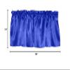 Zen Creative Designs Solid Shiny Satin Window Valance Home Dcor Bedroom Nursery Kitchen Window (58" Wide x 16" Long, Royal Blue) view 3