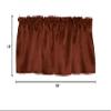 Zen Creative Designs Solid Shiny Satin Window Valance Home Dcor Bedroom Nursery Kitchen Window (58" Wide x 16" Long, Rust) view 3