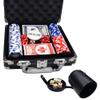 OMURA Card Games | Poker Set with Aluminum Black Case + Deluxe Poker Dice Cup view 1